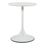 OSP Home Furnishings Flower Side Table White