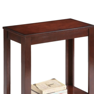 English Elm 24" Traditional Wooden Side Table - Dark Cherry End Table For Living Room, Bedroom, Or Entryway B072115842