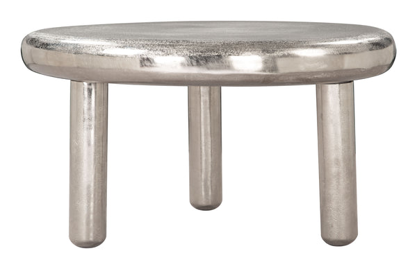 Zuo Modern Arian Coffee Table Silver - Modern Design With Recycled Aluminum, Chic & Versatile For Any Space Silver Recycled Aluminum 110796-zuo-modern