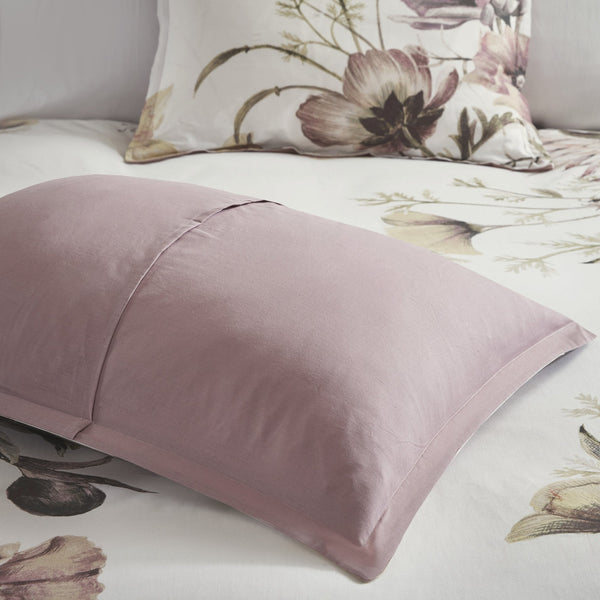 English Elm Full/Queen Cassandra 3-Piece Cotton Duvet Cover Set - Shabby Chic Floral Blush, OEKO-TEX, Button Closure B03597338