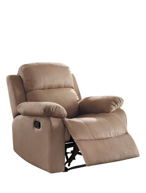 English Elm Brown Memory Foam Recliner with Pillow Top Arms, Microfiber Motion Chair, Smooth Latch Recline Comfort B062P215450