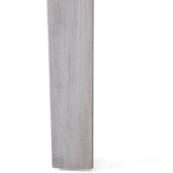 English Elm Outdoor Acacia Hardwood Dining Table with Umbrella Hole Iron Base Seats Six WF321703AAE