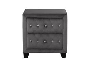 English Elm Encore Modern Upholstered Queen 4Pc Bedroom Vanity Set With Tufted Headboard & Stylish Storage Solutions B009S01729