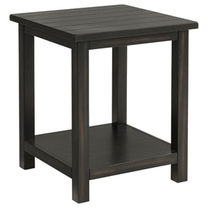 English Elm Castleton Distressed Java Wood End Table - Stylish Storage Solution For Living Rooms & More! B062P375519