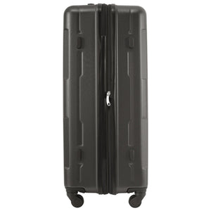 English Elm 2 Piece Abs Hard Shell Spinner Luggage Set with Tsa Lock Expandable Suitcases Dark Gray N732P198745B