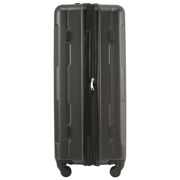 English Elm 2 Piece Abs Hard Shell Spinner Luggage Set with Tsa Lock Expandable Suitcases Dark Gray N732P198745B