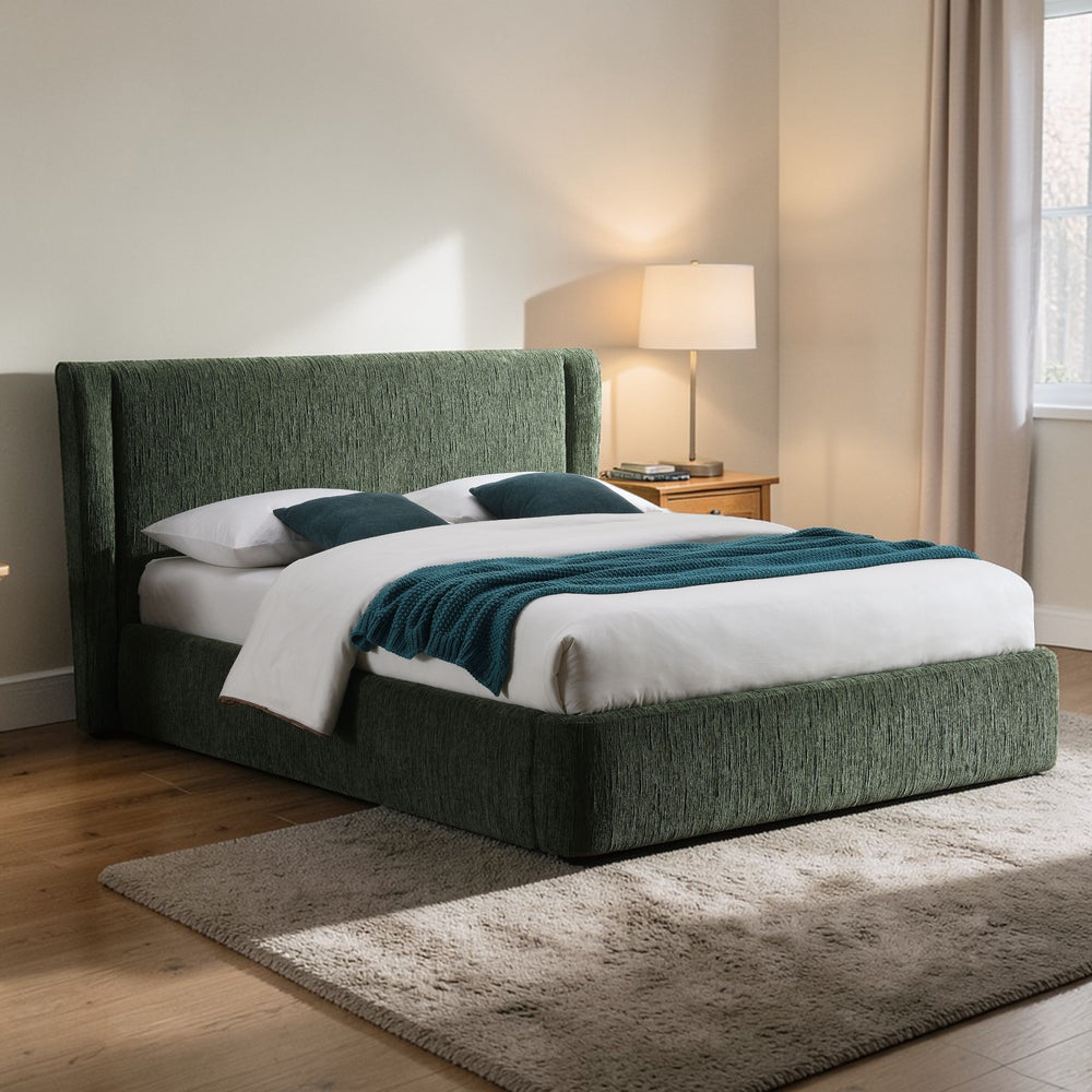English Elm Cheryl Chenille Upholstered Full Bed with Padded Headboard for Modern Bedroom B2756S00034