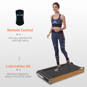 English Elm Soozier Walking Pad Treadmill with Bluetooth Speaker and Wood Grain Finish for Home Office W2225P217047
