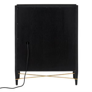 Verona Black Secretary Desk - Stylish Lacquered Design with USB Ports, Adjustable Shelves & Safety Features