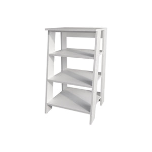 English Elm White Freestanding Bathroom Shelf with 4 Open Shelves, Minimalist White Organizer for Compact Spaces and Easy Assembly (29.8" H x 17.3" W x 17.1" D) B062P252188
