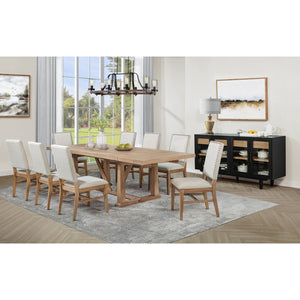 English Elm Carlos Upholstered Dining Chair Set with Nailhead Trim and Rubberwood Legs B062P447839