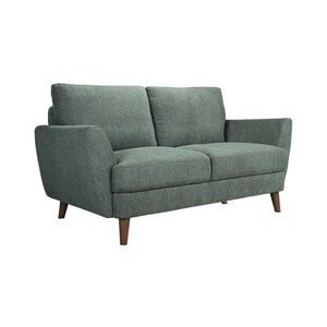 Porter Designs Porter Burnside Contemporary Upholstered Loveseat In Soft Green – Sophisticated Comfort Redefined Green Fabric 01-216-02-3662
