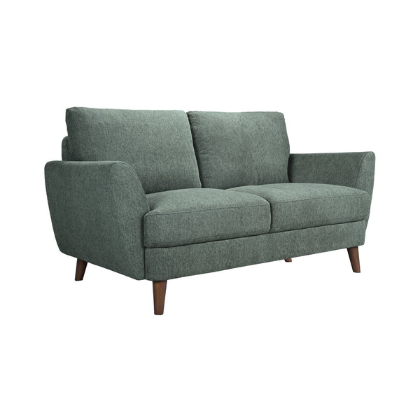 Porter Designs Porter Burnside Contemporary Upholstered Loveseat In Soft Green – Sophisticated Comfort Redefined Green Fabric 01-216-02-3662