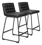 Pago Counter Stool - Set of 2 Black 110068 Zuo Modern