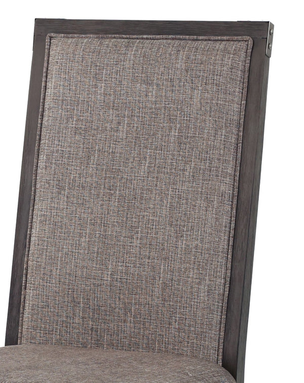 English Elm Modern Upholstered Dining Chairs Set of 2 — Stylish Fabric Seats with Foam Cushion, Solid Rubberwood Frame, Easy Assembly Grey 42 L x 20 W x 13 H B011P314242