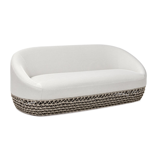 English Elm Willow Outdoor Deep Seat Sofa Woven Olefin Fabric Uv Resistant Patio Lounger B2719P245972