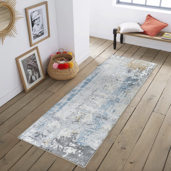 English Elm Textures Elegant Multi 2 Ft. 7 In. X 7 Ft. Durable Area Rug - Kid & Pet Friendly, Stain Resistant Design B186P181118-GIGA
