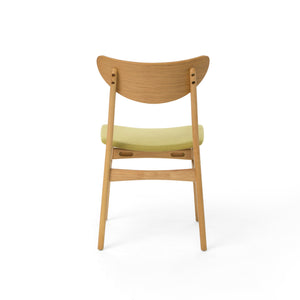 English Elm Christopher Knight Home® - DINING Green Fabric Chair with Wood Finish & No-Stitch Leather Seat — Sleek Modern Comfort Design 59461.00