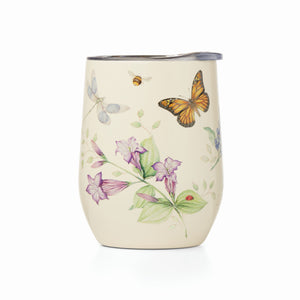 Lenox Butterfly Meadow Cream Stainless Steel Wine Tumbler Ivory, IVORY METAL 895737