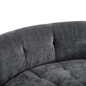 English Elm 119'' Curved L-shaped Sectional with Button Tufting and Pocket Spring Seating N760S0000048E