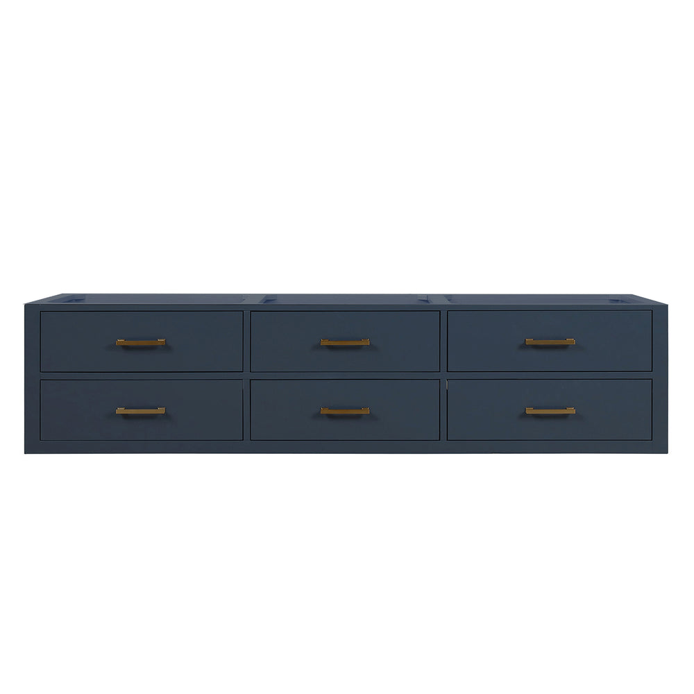 English Elm Blue Double Bath Vanity - Stylish Midcentury Design, Ample Storage & Easy Installation For Modern Spaces B2731P258107