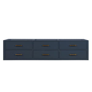 English Elm Blue Double Bath Vanity - Stylish Midcentury Design, Ample Storage & Easy Installation For Modern Spaces B2731P258107