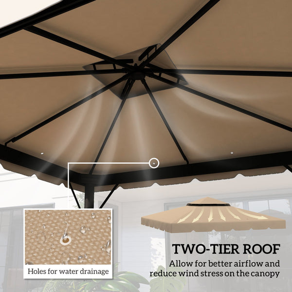 English Elm Outsunny Portable Galvanized Steel Carport with Uv Shield Pe Cover for Bikes and Tools W2225P200876