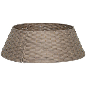 English Elm 2.25 Ft Hand-woven Plastic Tree Collar Rustic Farmhouse Holiday Base Cover T3971P390769