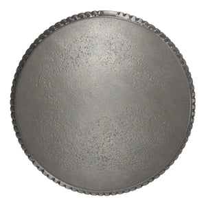 English Elm Juno Cast Aluminum Side Table in Graphite Finish — Handcrafted Textured Round End Table, 18" x 24" B136P239040