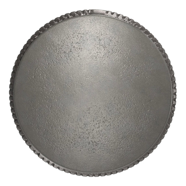 English Elm Juno Cast Aluminum Side Table in Graphite Finish — Handcrafted Textured Round End Table, 18" x 24" B136P239040