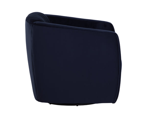 Sunpan Garrison Swivel Lounge Chair - Modern Elegance with Timeless Style and Comfortable Design Features Abbington Navy