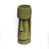 Christopher Knight Home® - Noble House - Glacier Outdoor Easter Island Tiki Urn, Antique Green Finish