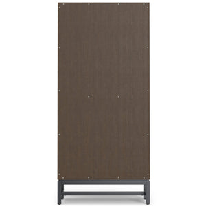 English Elm Banting Mid Century Open Shelf Bookcase Walnut Brown – Solid Rubberwood, Adjustable Shelves, Graphite Base B136P238600