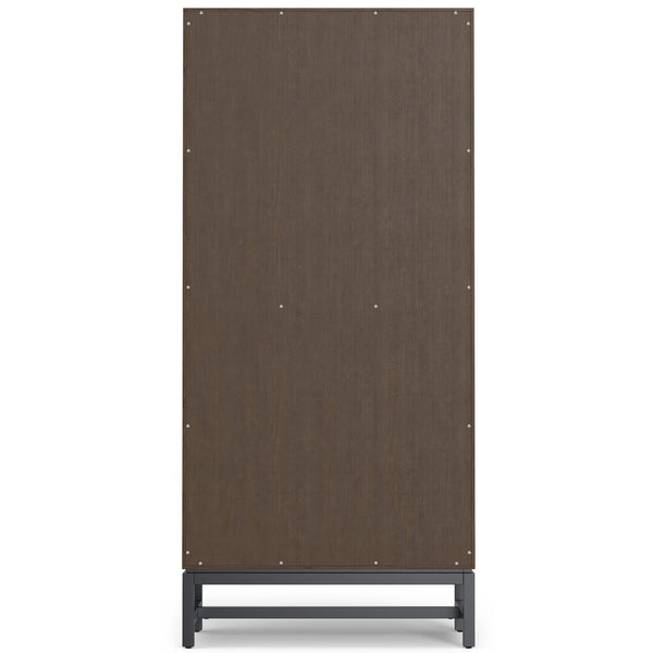 English Elm Banting Mid Century Open Shelf Bookcase Walnut Brown – Solid Rubberwood, Adjustable Shelves, Graphite Base B136P238600