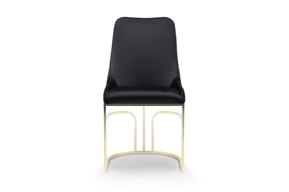 English Elm Emrald 2Pc Modern Velvet Dining Chairs With Gold Legs - Luxurious Comfort & Elegant Design B009P298422