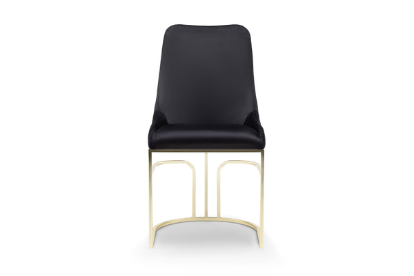 English Elm Emrald 2Pc Modern Velvet Dining Chairs With Gold Legs - Luxurious Comfort & Elegant Design B009P298422