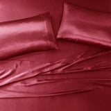 Madison Park Essentials Satin Glam/Luxury Luxury 2 PC Pillowcases MPE21-782 Red