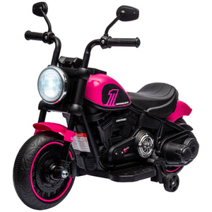 English Elm Aosom 6v Battery Ride-on Motorbike for Toddlers with Training Wheels and Headlight W2225P229367