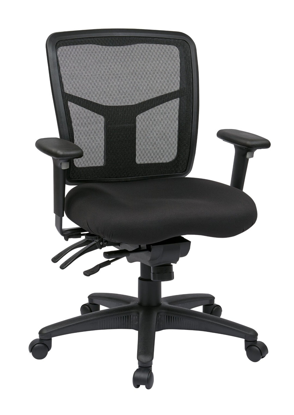 OSP Home Furnishings Progrid® Mid Back Ergonomic Mesh Office Chair with Lumbar Support and Pneumatic Lift 92893-30