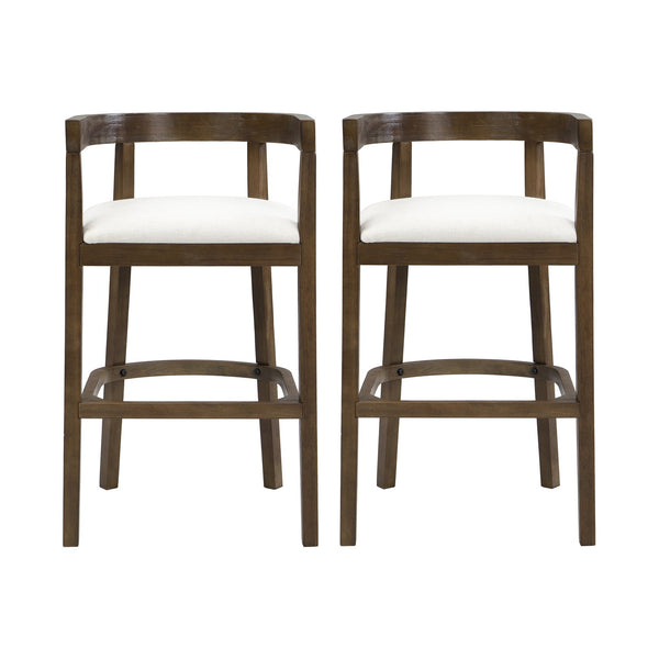 English Elm Christopher Knight Home® - Bar Stools Set Of 2 - Contemporary Rubberwood Design With Soft Upholstered Comfort For Home Bars N771P284165T
