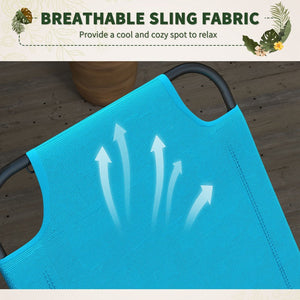 English Elm Outsunny Rocking Chair – Stylish Indoor/Outdoor Sling Fabric Rocker For Patios, Porches, & Gardens W2225P217090-GIGA