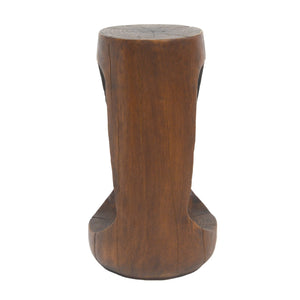 English Elm Christopher Knight Home® - Outdoor Hollow Design Side Table - Lightweight Concrete With Wood-Like Finish For Patio & Poolside Use N770P291496A