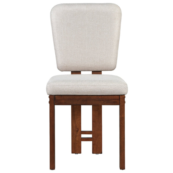 English Elm TOPMAX Solid Wood Extendable Dining Set with 18" Removable Leaf, Bench & 4 Upholstered Chairs, Espresso SP000090AAP