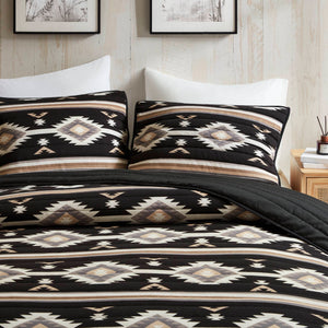 English Elm 3-piece Full Queen Quilt Set Knit Face Microfiber Reverse Farmhouse Bedroom Bedding B035P482965