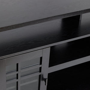 58" 2-Door Transitional Sideboard Black HTTD5DBL2 Walker Edison