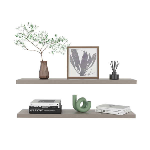 English Elm Ecco 47 Inch Floating Wall Shelves Set of 2 with Concealed Brackets for Any Room B070P234346