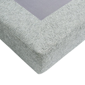 English Elm Queen Chenille Upholstered Cloud Platform Bed No Assembly Low Profile Modern Foundation Grey+Brown W1765P448451
