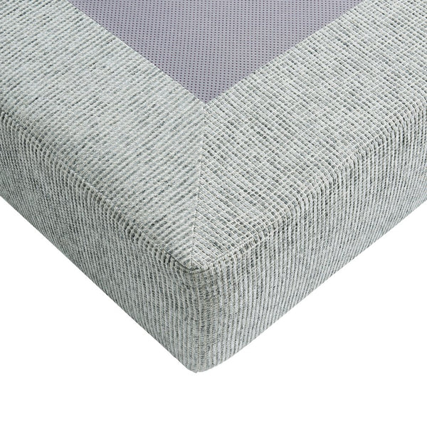 English Elm Queen Chenille Upholstered Cloud Platform Bed No Assembly Low Profile Modern Foundation Grey+Brown W1765P448451