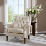 Qwen Transitional Button Tufted Accent Chair