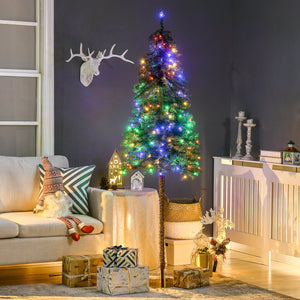 English Elm Homcom 6Ft Tall Prelit Pencil Christmas Tree With 175 Led Lights, Realistic Branches & Easy Setup W2225P249673